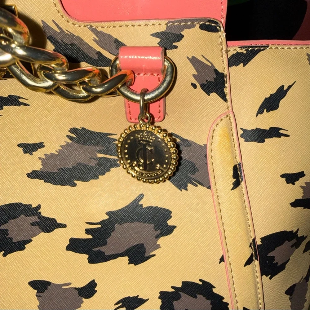 Juicy Couture Animal Print Tote with Pink and Gold Details *CALLOUTS*